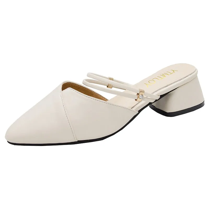 Party Women Mules Slipper Pointed Toe Sandals