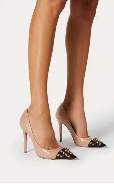 VAENTINO GARAVANI - Rockstud studded toecap pointed-toe pumps